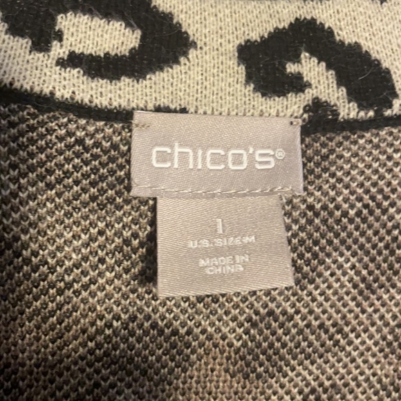 Chicos leopard print open front convertible cardigan - Picture 7 of 10